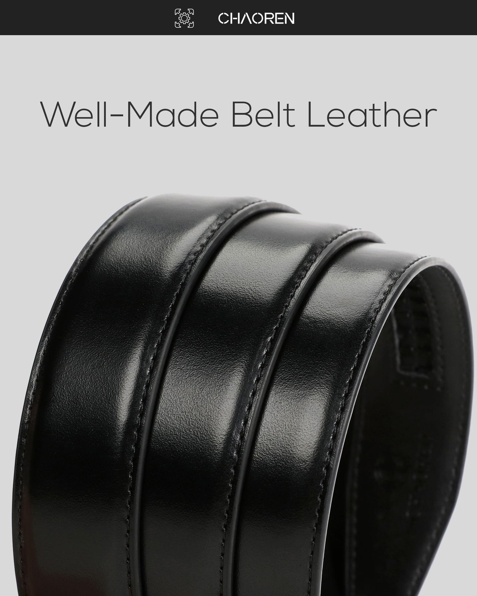 YOETEY Mens Belt Leather Belt, Classic Belt for Dress Casual 1 1/8" - Perfect Companion to Mens Shoes