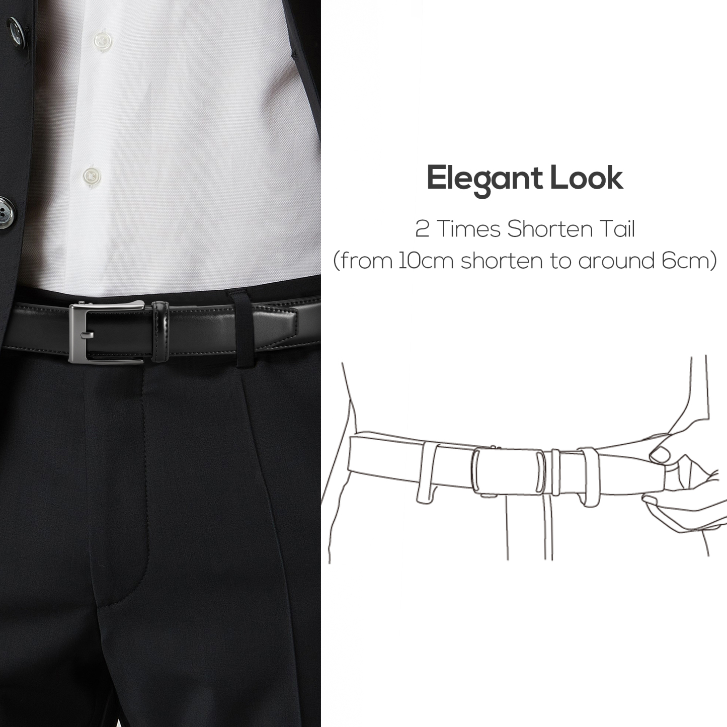 YOETEY Mens Belt Leather Belt, Classic Belt for Dress Casual 1 1/8" - Perfect Companion to Mens Shoes