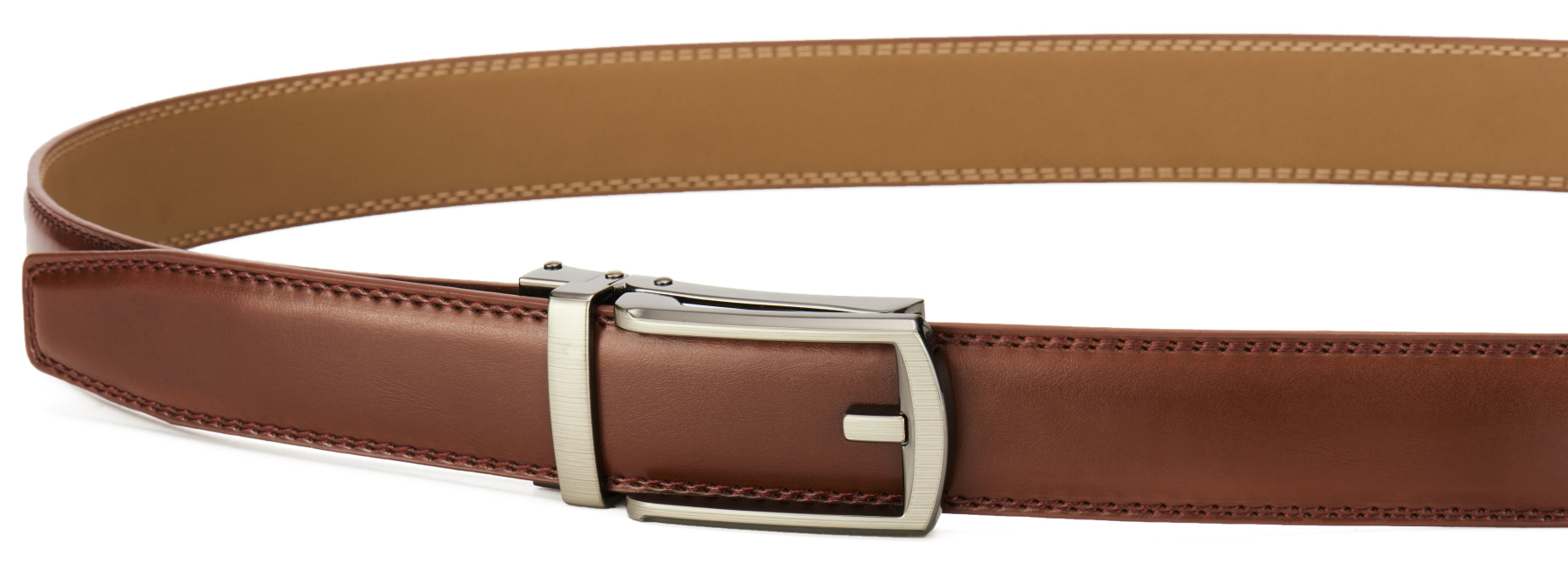 YOETEY Mens Belt Leather Ratchet Belt, Dress Belt for Men - Comfort with Click Buckle 1 1/4"(32mm)