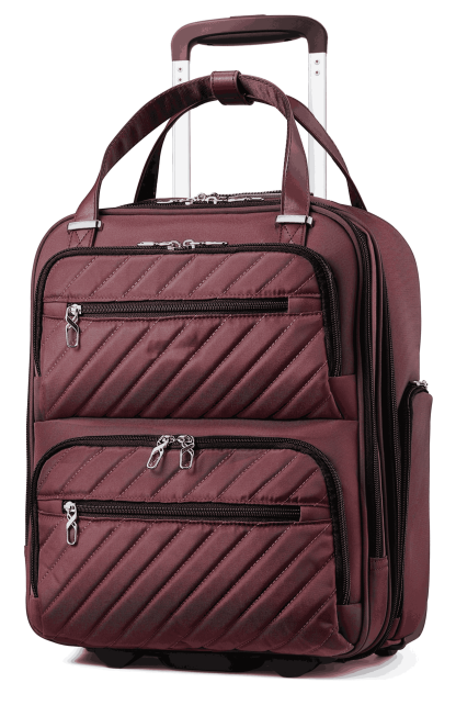 YOETEY Underseat Carry on Luggage - Softside Lightweight Suitcase with Wheels for Adult Trip 16 inch