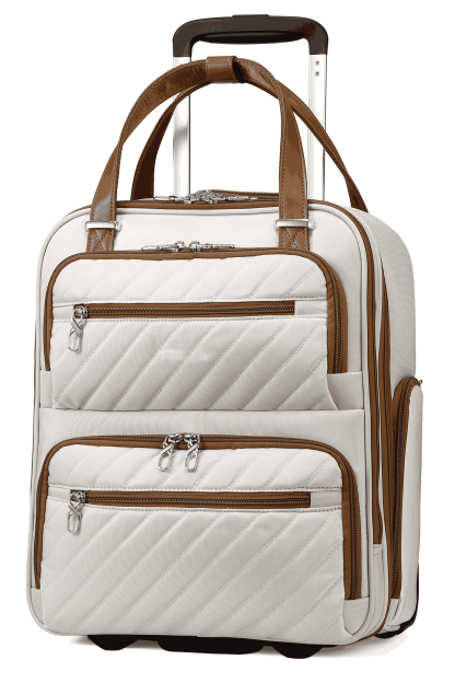 YOETEY Underseat Carry on Luggage - Softside Lightweight Suitcase with Wheels for Adult Trip 16 inch