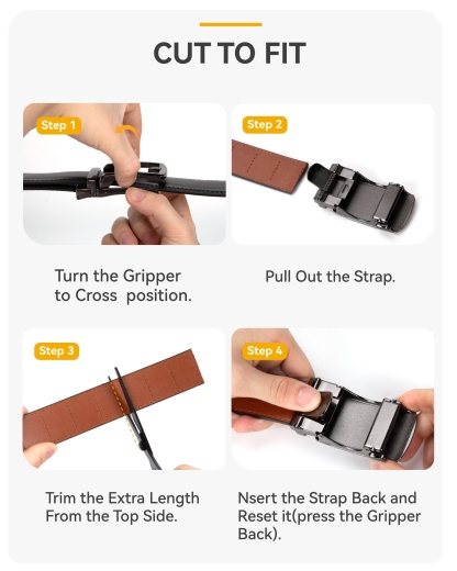 YOETEY Mens Belt Leather Belt, Ratchet Belt with Automatic Sliding Buckle for Casual, 1 3/8"(35mm)