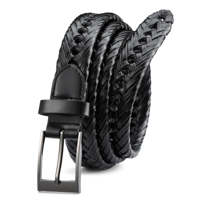 YOETEY Mens Belt Womens Belt, Leather Braided Belt for Casual - Ultimate Style Comfort 1 1/8"