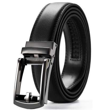 YOETEY Mens Belt Leather Ratchet Belt, Dress Belt for Men - Comfort with Click Buckle 1 1/4"(32mm)