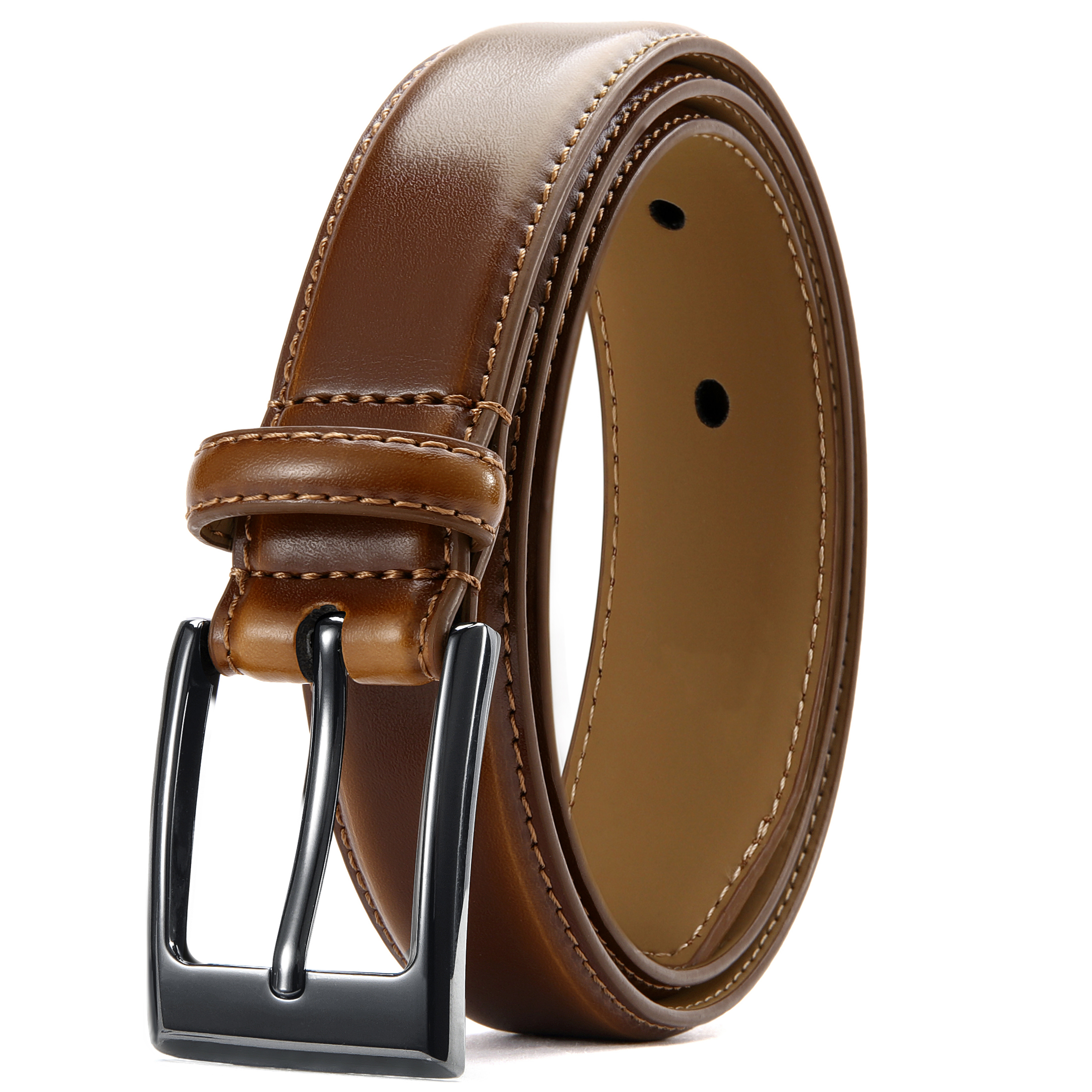 YOETEY Mens Belt Leather Belt, Classic Belt for Dress Casual 1 1/8" - Perfect Companion to Mens Shoes