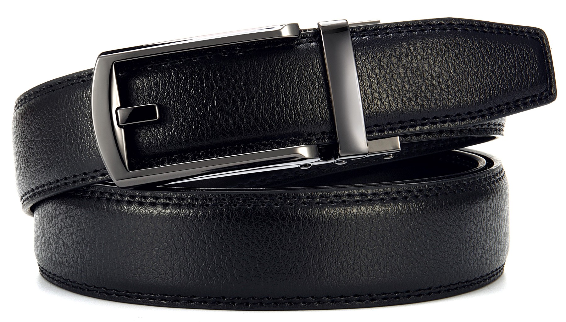 YOETEY Mens Belt Leather Ratchet Belt, Dress Belt for Men - Comfort with Click Buckle 1 1/4"(32mm)