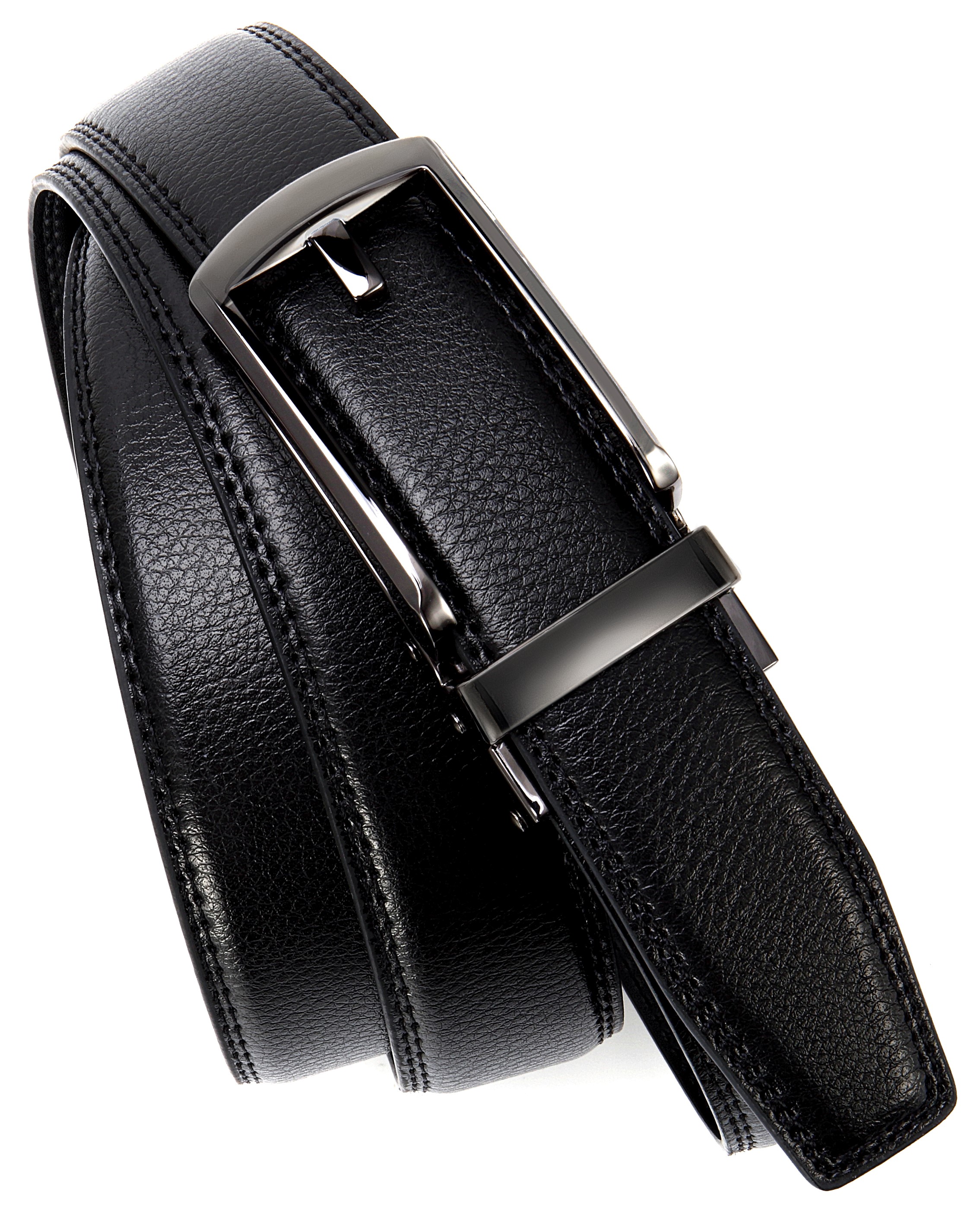 YOETEY Mens Belt Leather Ratchet Belt, Dress Belt for Men - Comfort with Click Buckle 1 1/4"(32mm)