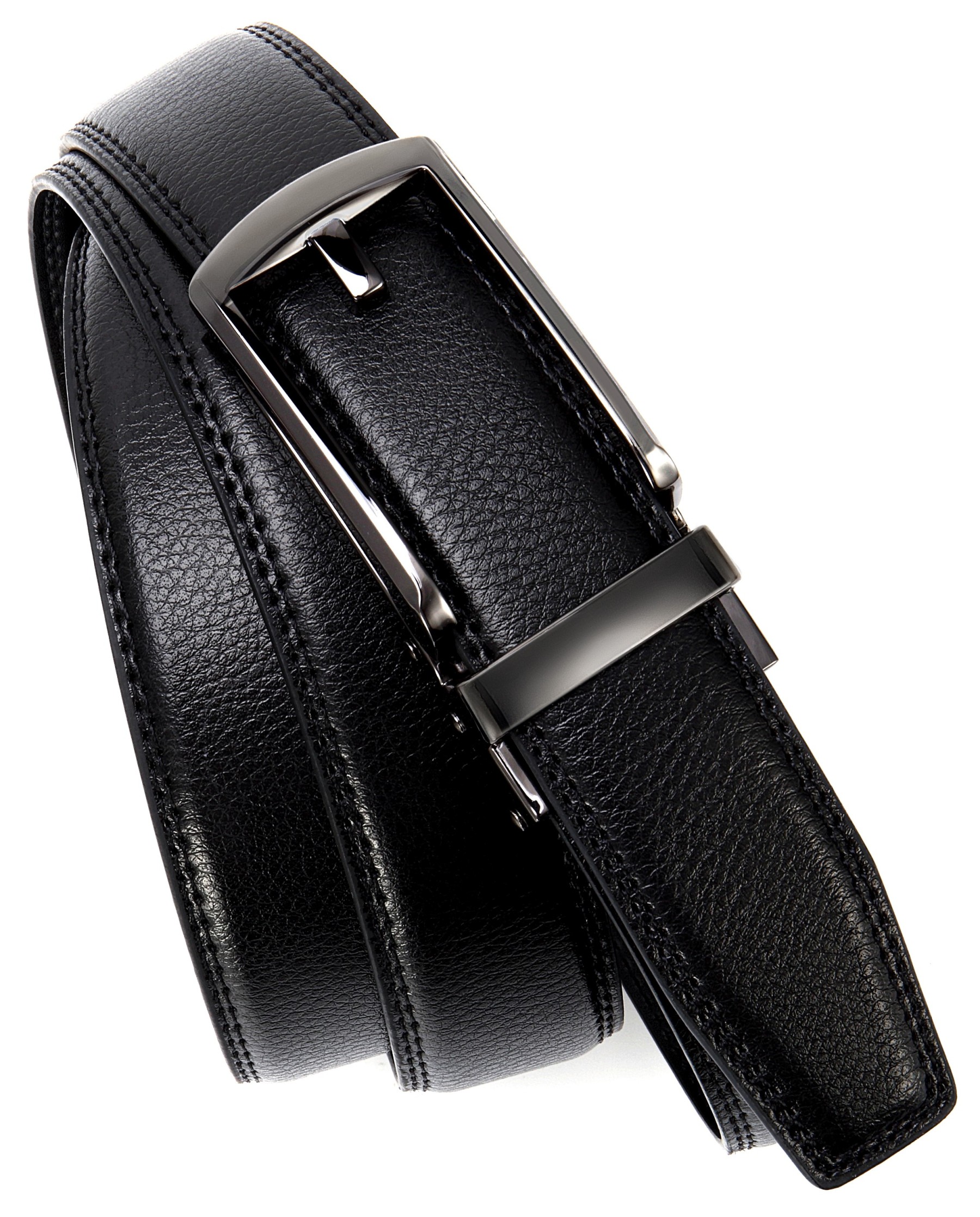 YOETEY Mens Belt Leather Ratchet Belt, Dress Belt for Men - Comfort with Click Buckle 1 1/4"(32mm)
