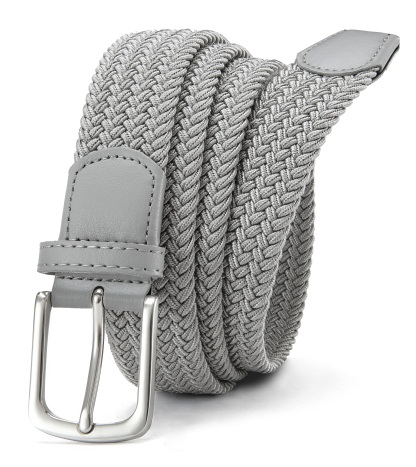 YOETEY Mens Belt Wowens Belt Elastic Braided Woven Belt, Belt for Casual Golf Pants 1 3/8"(35mm)