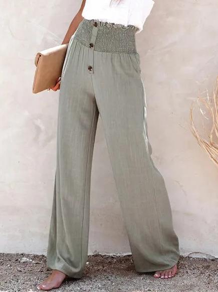 Elegant cotton& linen women's pants