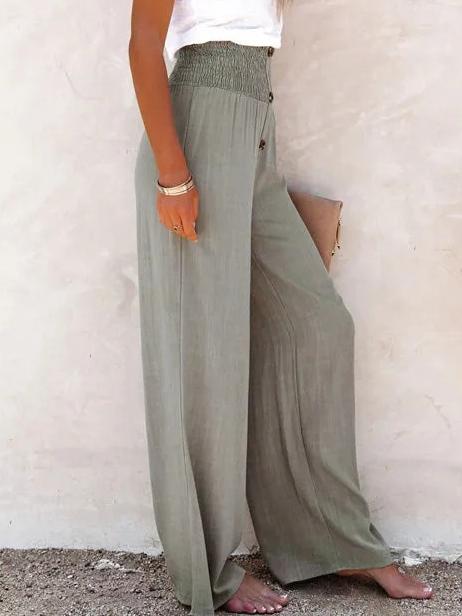 Elegant cotton& linen women's pants