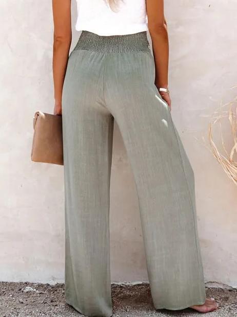 Elegant cotton& linen women's pants