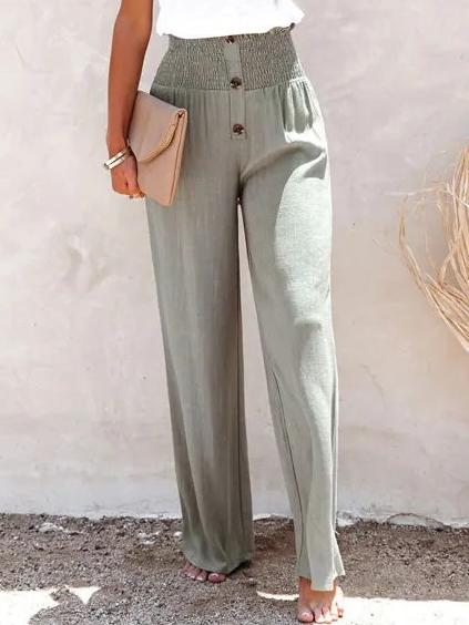 Elegant cotton& linen women's pants