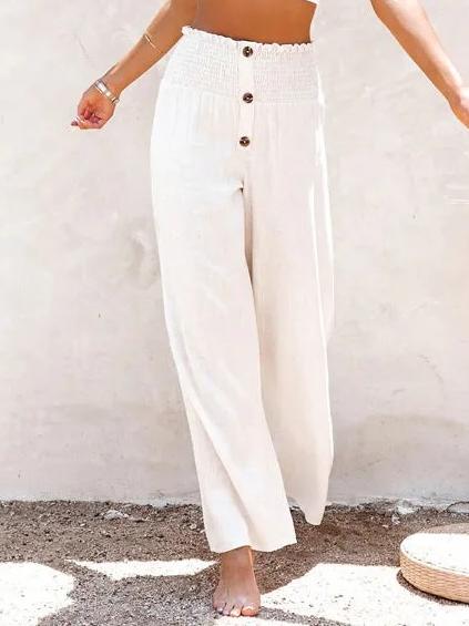 Elegant cotton& linen women's pants