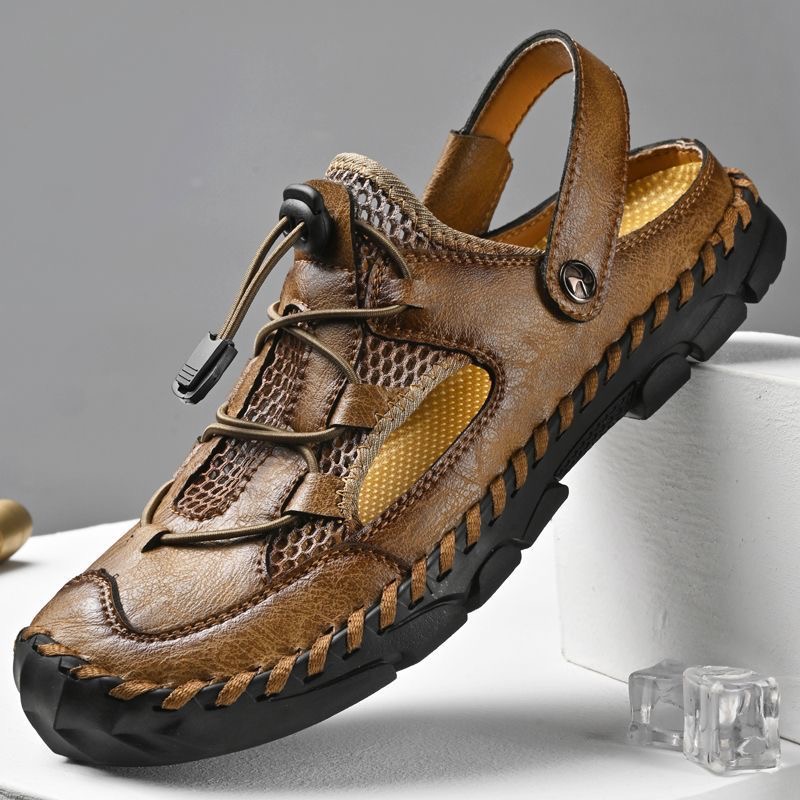 ⏰Last Day! 60% OFF 🔥ENJERR® Men's Genuine Leather Breathable 2-in-1 Orthopedic Sandals