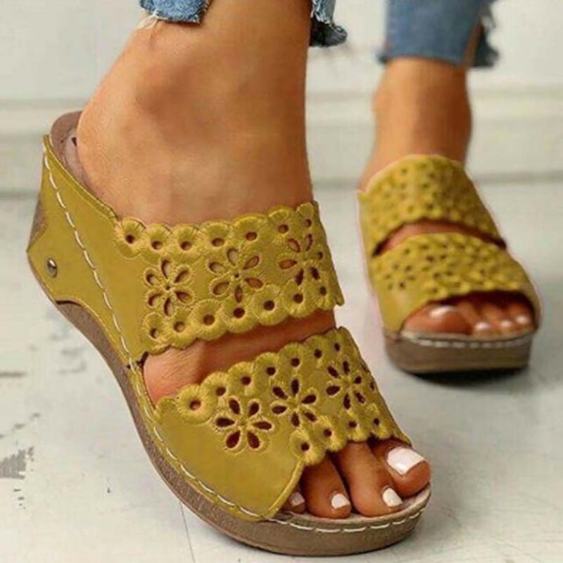 Leather Soft Footbed Orthopedic Arch-Support Sandals