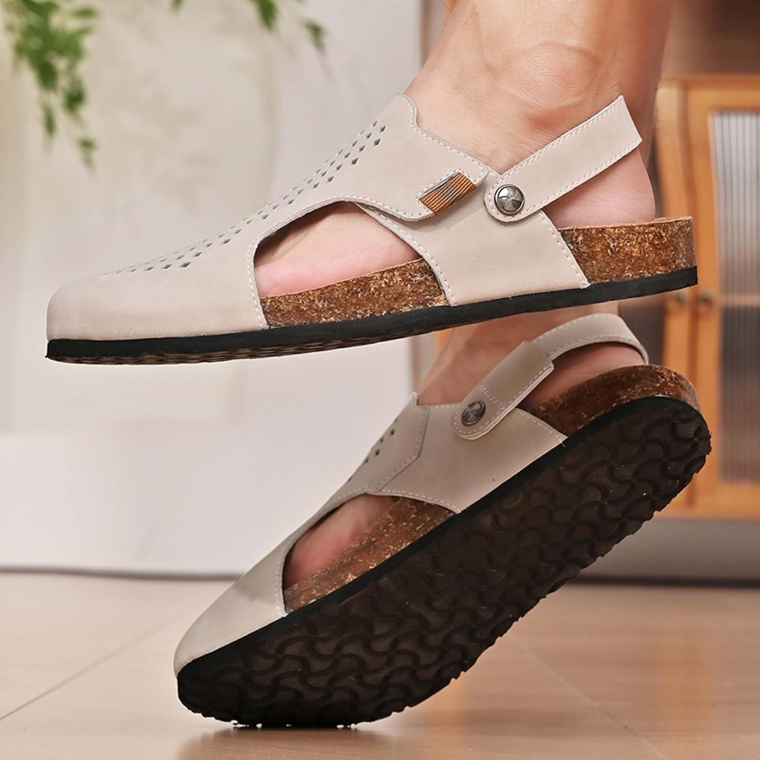 Men's leather Orthopedic sandals
