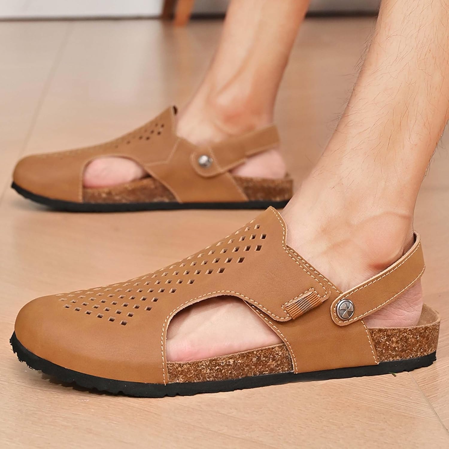 Men's leather Orthopedic sandals