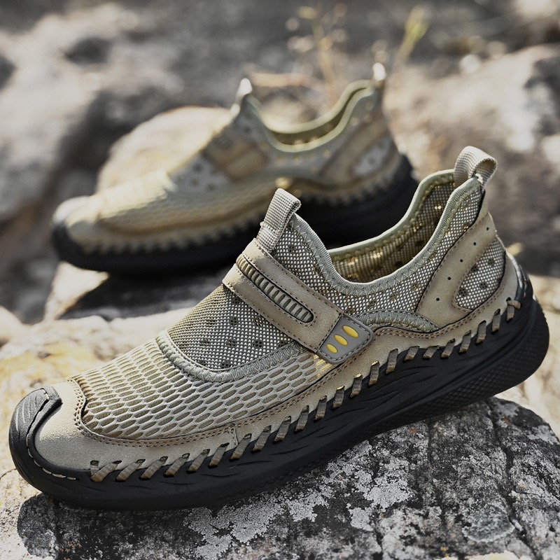 ⏰Last Day! 60% OFF 🔥Enjerr® Men's Handcrafted Genuine Leather Breathable Outdoor Sneakers