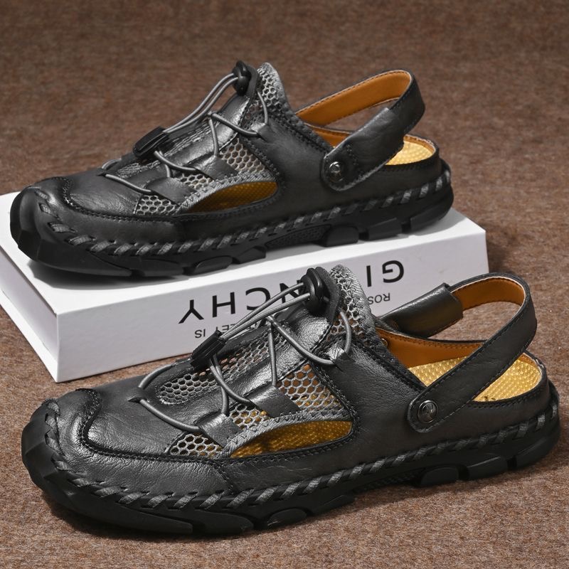 ⏰Last Day! 60% OFF 🔥ENJERR® Men's Genuine Leather Breathable 2-in-1 Orthopedic Sandals