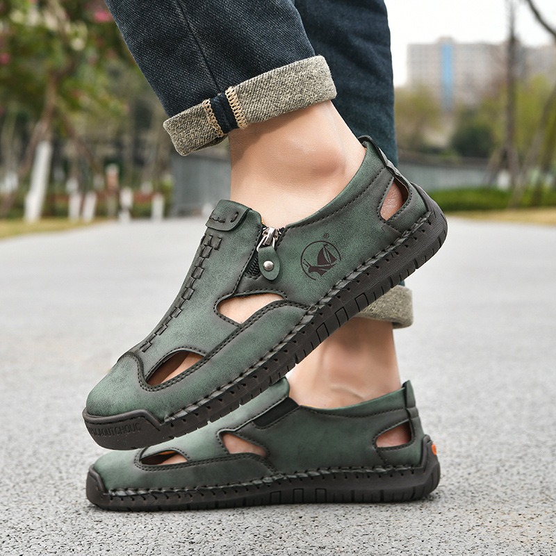Promotion 60% OFF - 2025 Men's Orthopedic Comfortable Casual Genuine Leather Closed toe sandals