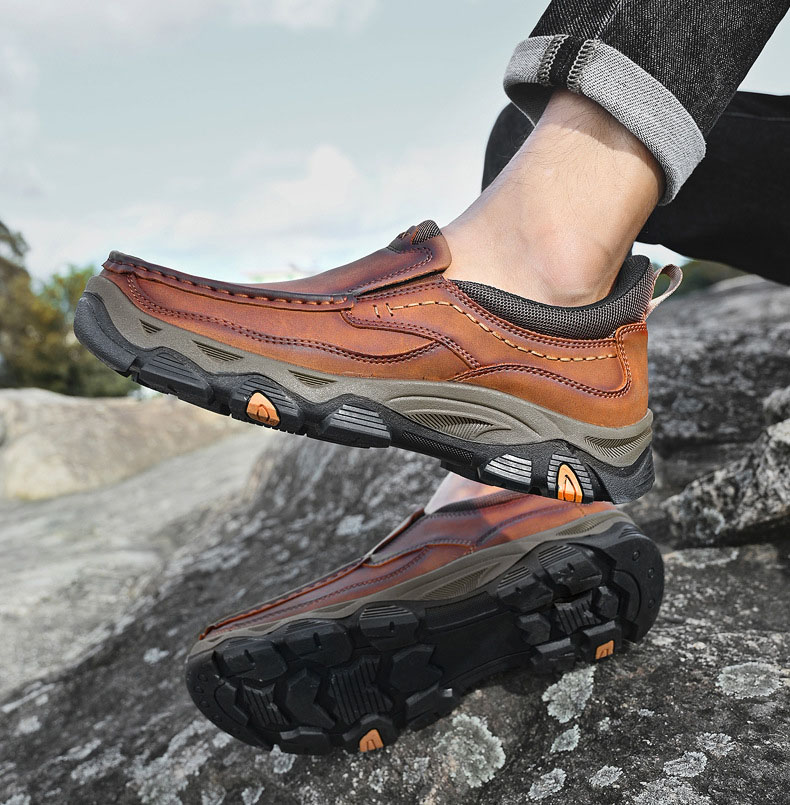 ⏰Promotion 60% OFF - Men's Orthopedic Hands-Free Genuine Calfskin Leather Slip On Loafers