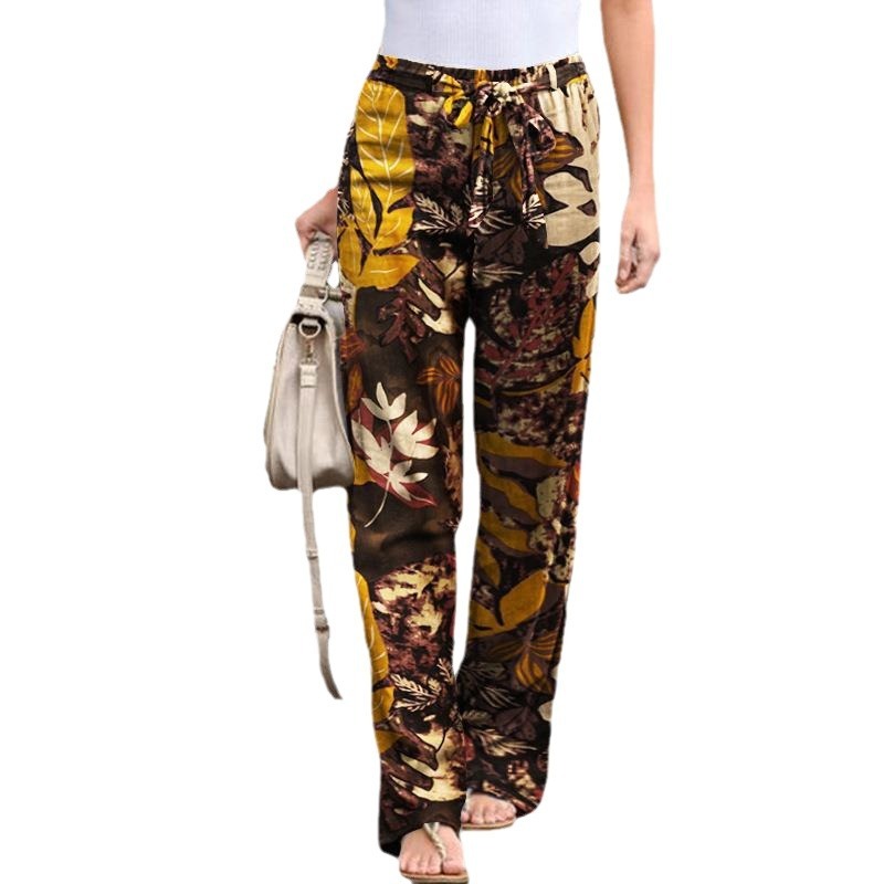 Flowerprint Linen  Pants 