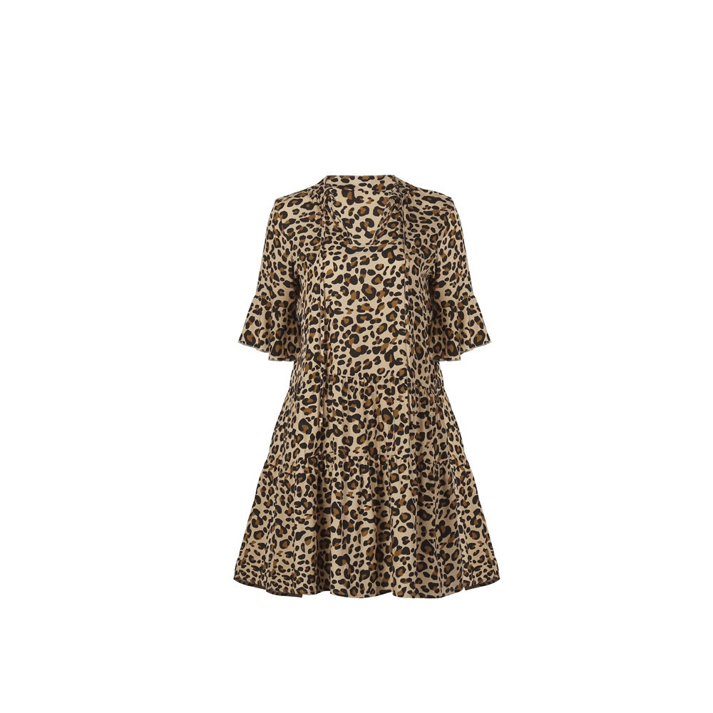 Leopard Stylish printed women's dress