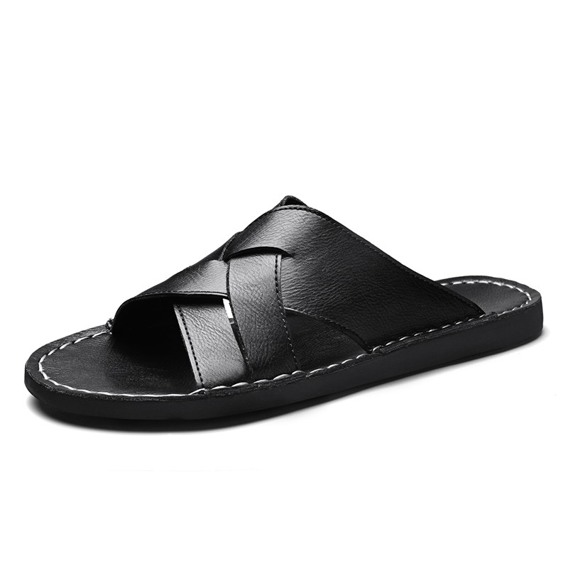 Calfskin Crossover Sandal
