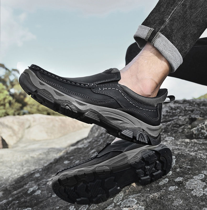 ⏰Promotion 60% OFF - Men's Orthopedic Hands-Free Genuine Calfskin Leather Slip On Loafers