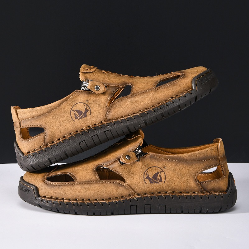 Promotion 60% OFF - 2025 Men's Orthopedic Comfortable Casual Genuine Leather Closed toe sandals