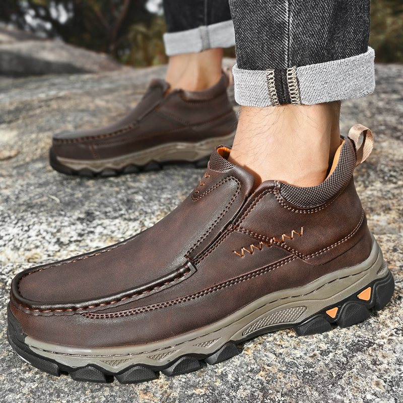 ⏰Last day 60% OFF - 2025 New Hot selling men's casual thick-soled non-slip orthopedic leather boots