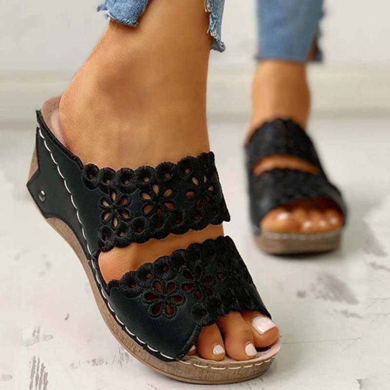 Leather Soft Footbed Orthopedic Arch-Support Sandals