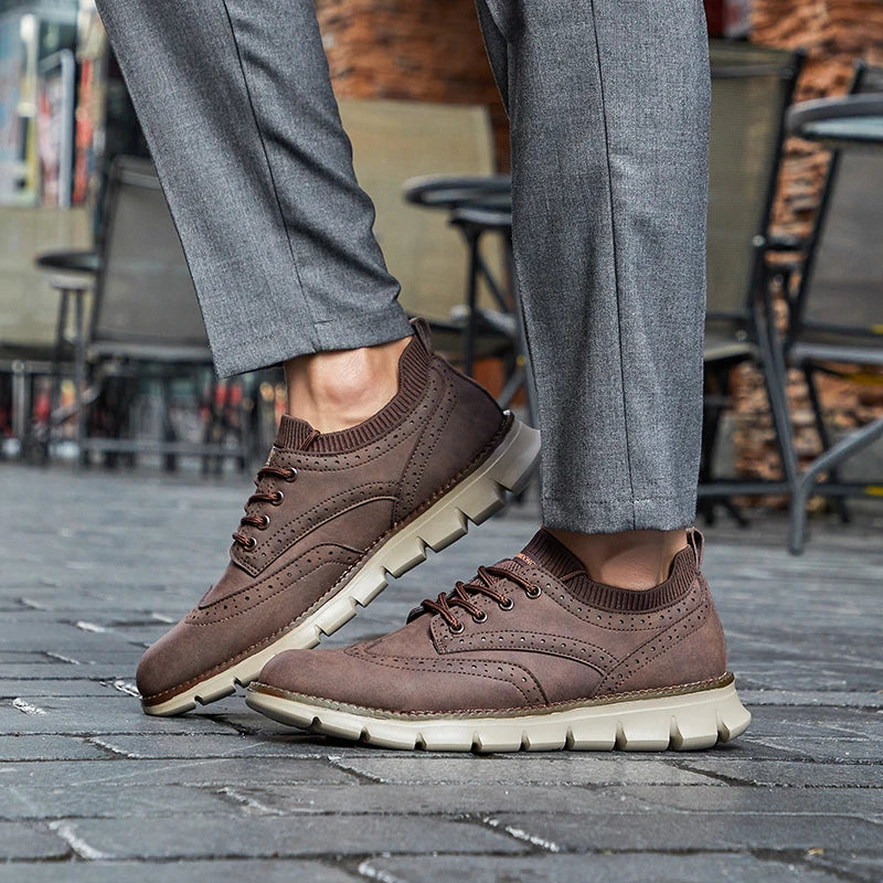 Ultra Comfortable Leather Men's Sneakers