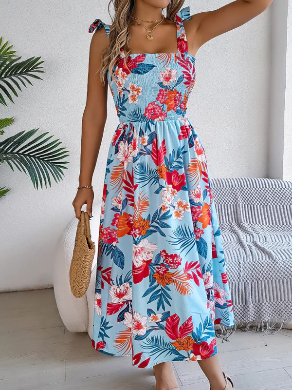 Floral Holiday Style Slip Dress