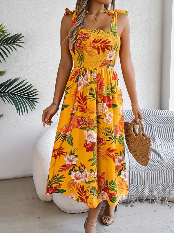 Floral Holiday Style Slip Dress