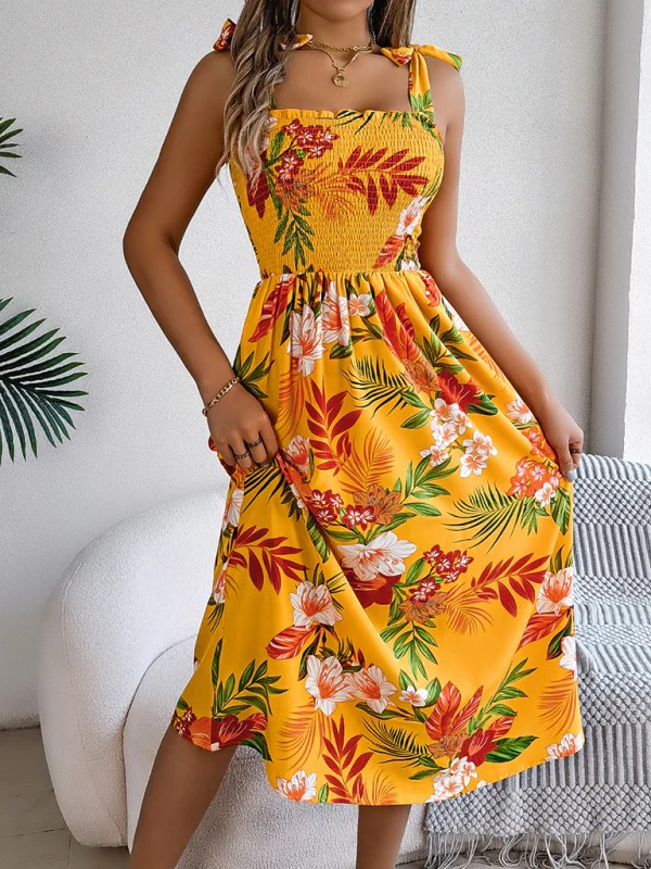 Floral Holiday Style Slip Dress