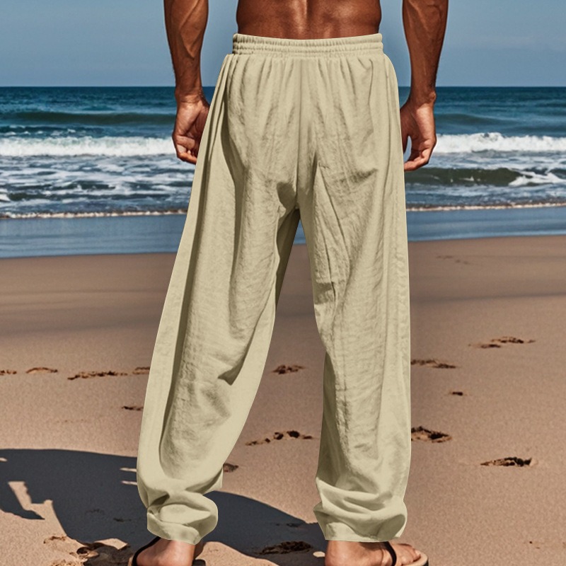 Men's Linen Casual Drawstring Pants