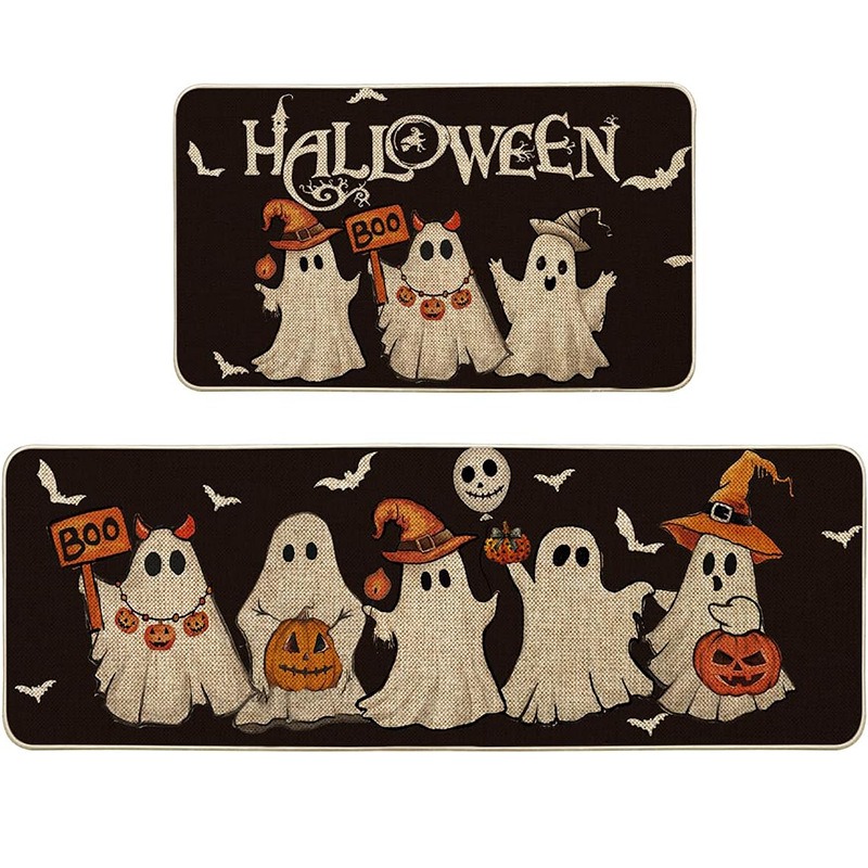 💖Early Halloween Sale 49% OFF🎃 Washable Non-Slip Halloween Kitchen Rug Sets of 2