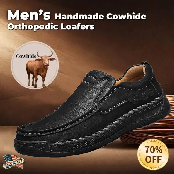 50% OFF🔥Men Orthopedic Loafers – Handcrafted Leather, Wide Toe Box & Arch Support