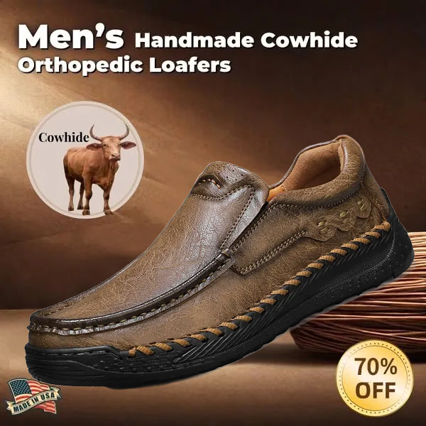 50% OFF🔥Men Orthopedic Loafers – Handcrafted Leather, Wide Toe Box & Arch Support