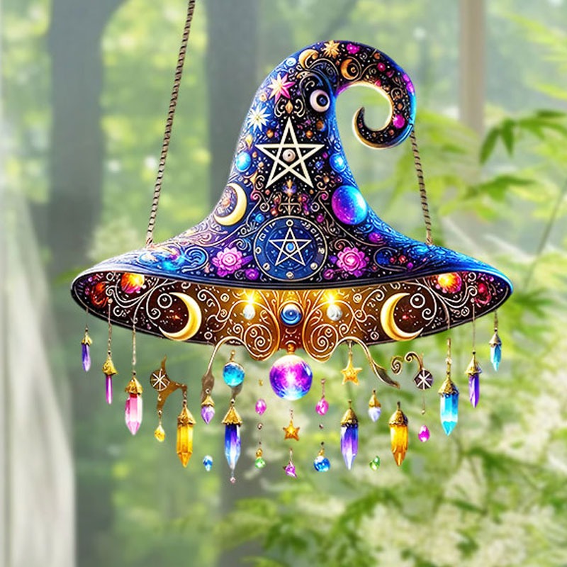 Moonlight Witch Window Hanging Sun Catcher Decor-Halloween