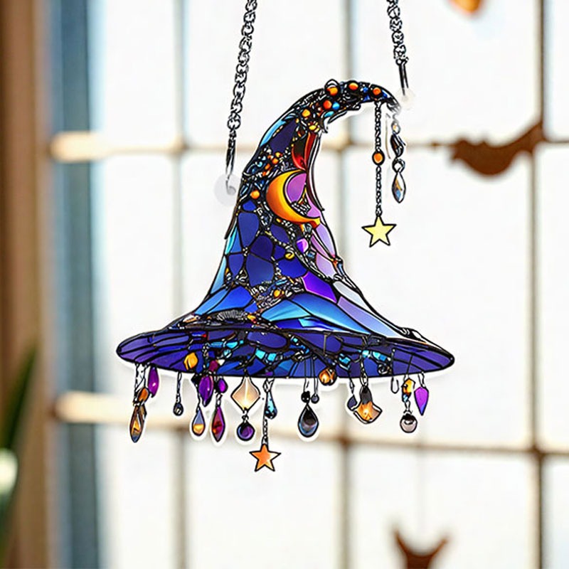 Moonlight Witch Window Hanging Sun Catcher Decor-Halloween