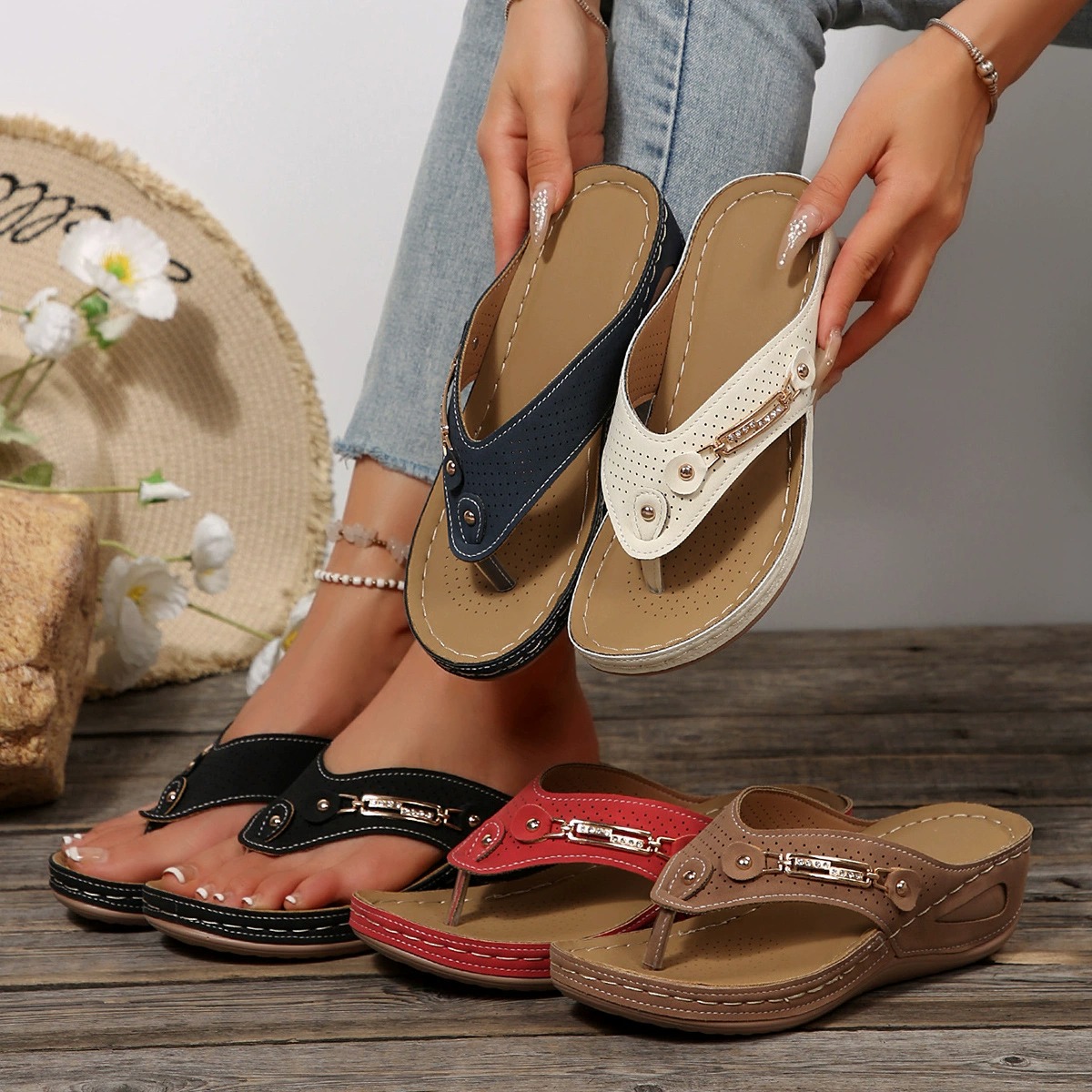 Women Comfort Wedge Sandals 