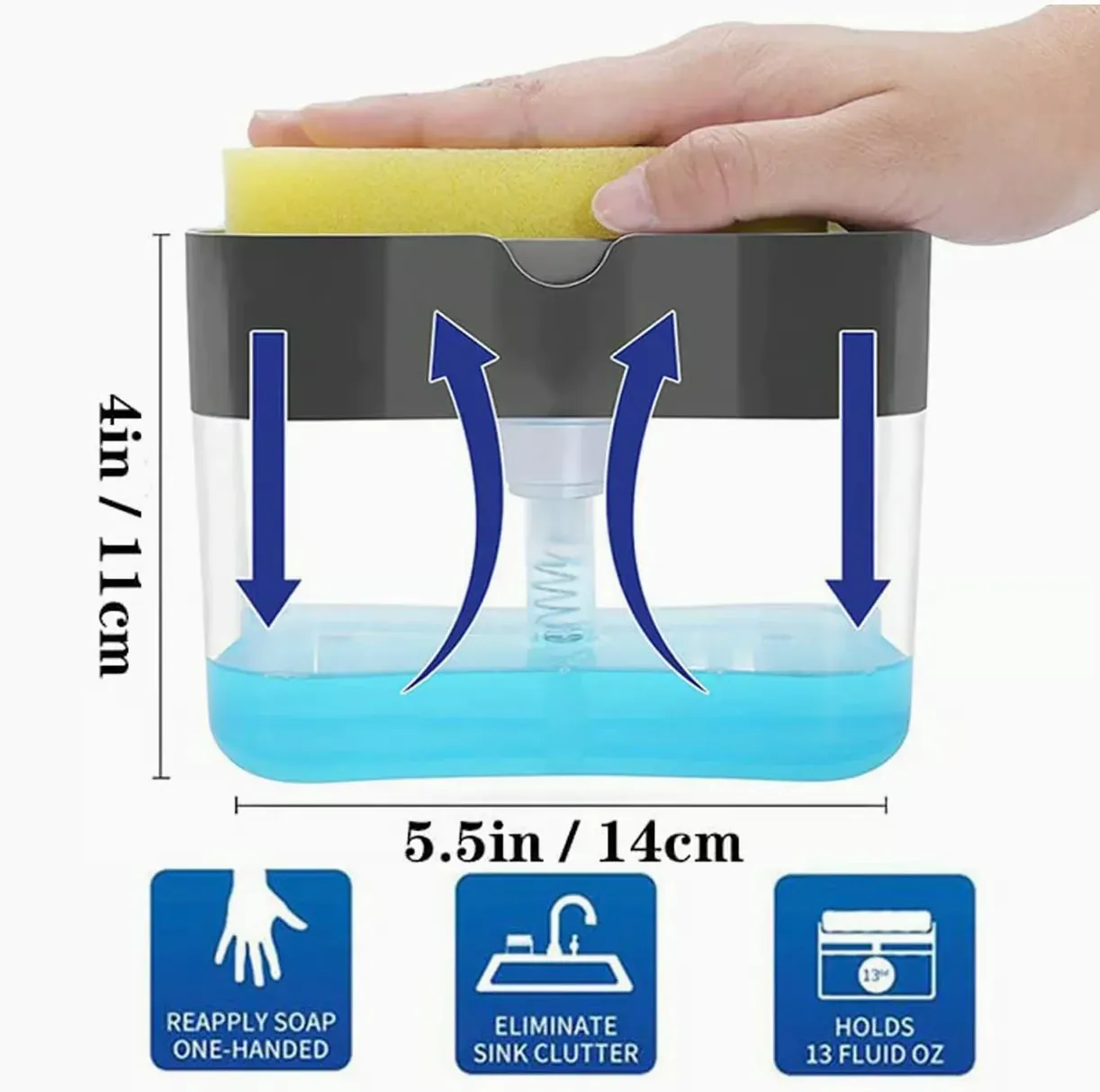 🔥🔥Best Deal 🔥🔥 2 in 1 Soap Dispenser with Sponge
