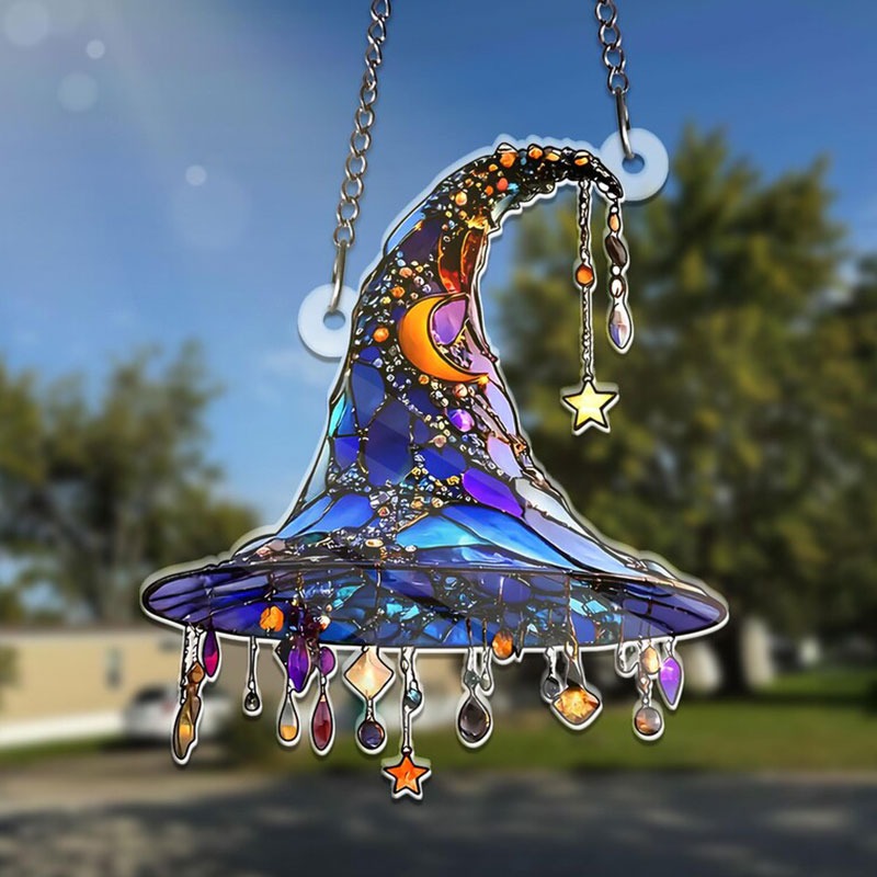 Moonlight Witch Window Hanging Sun Catcher Decor-Halloween