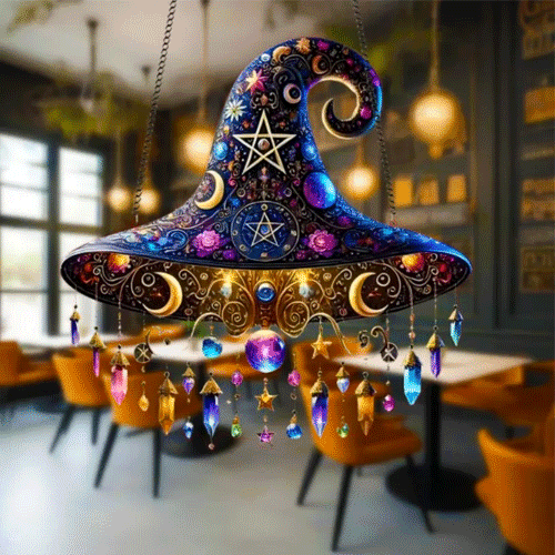 Moonlight Witch Window Hanging Sun Catcher Decor-Halloween