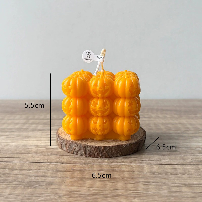Halloween Pumpkin Cube Scented Candle