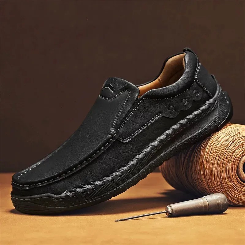 50% OFF🔥Men Orthopedic Loafers – Handcrafted Leather, Wide Toe Box & Arch Support