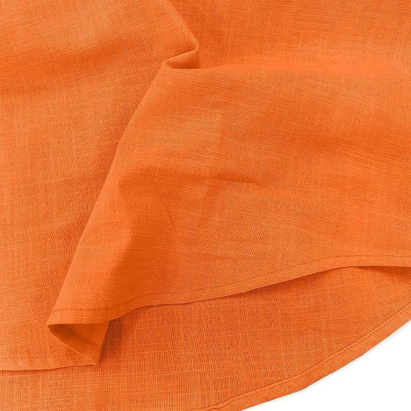 Men's Lapel Drawstring Cotton and Linen Solid Color Long Sleeve Shirt